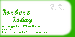 norbert kokay business card
